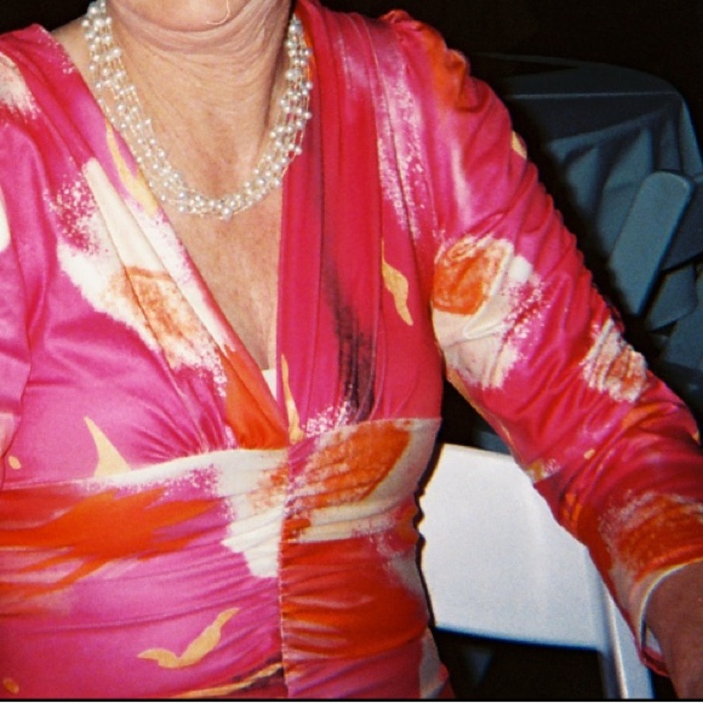 Vibrant Pink and Orange Dress (Montreal-based designer)